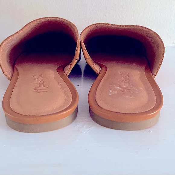 Madewell Cory leather flat mules English saddle tan size 8 - Picture 8 of 14